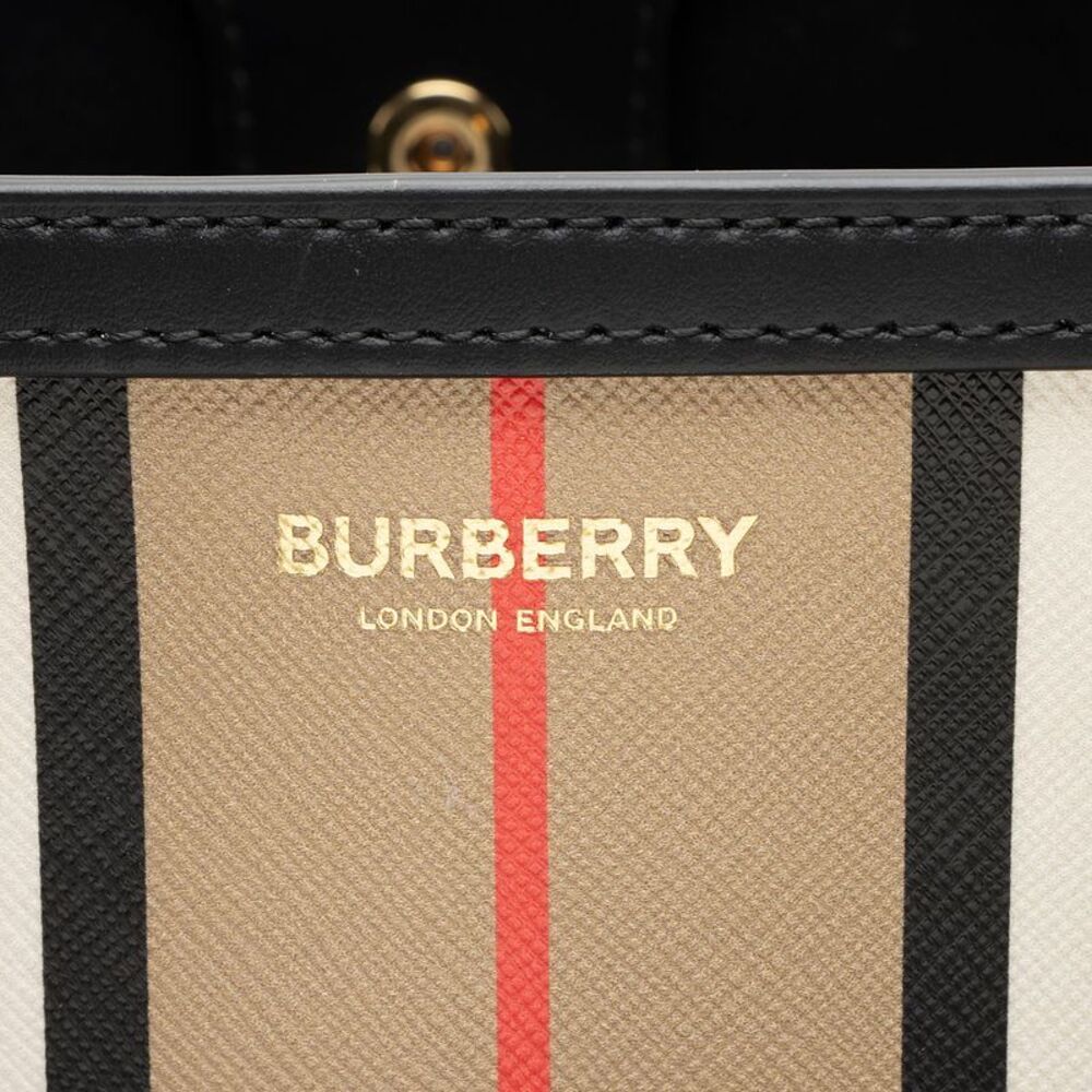 Burberry E-Canvas Icon Stripe Tote - Picture 9 of 12